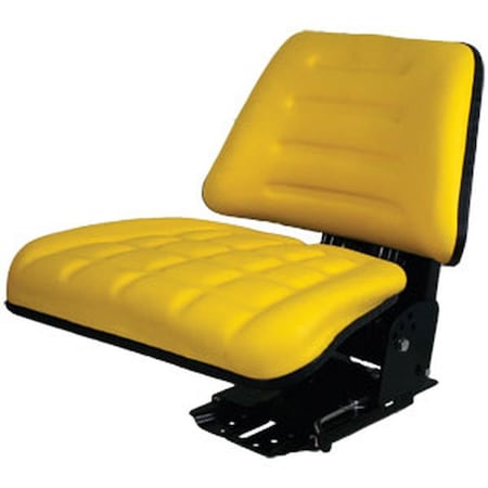 Aftermarket TF222YL Yellow Back Flip Up Seat Fits John Deere & Several Other Tractors SEQ90-0043